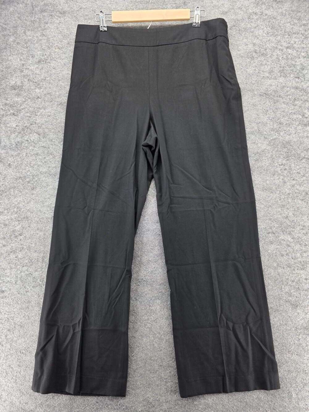 Talbots Pants Womens 14 Classic Side Zip Black High Rise